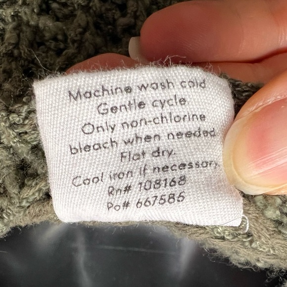 Essentials by Full Tilt green waffle knit cardigan - Picture 6 of 6